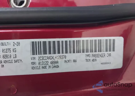 2020 Chrysler 300 Touring from USA, damaged, VIN 2C3CCAAGXLH128370